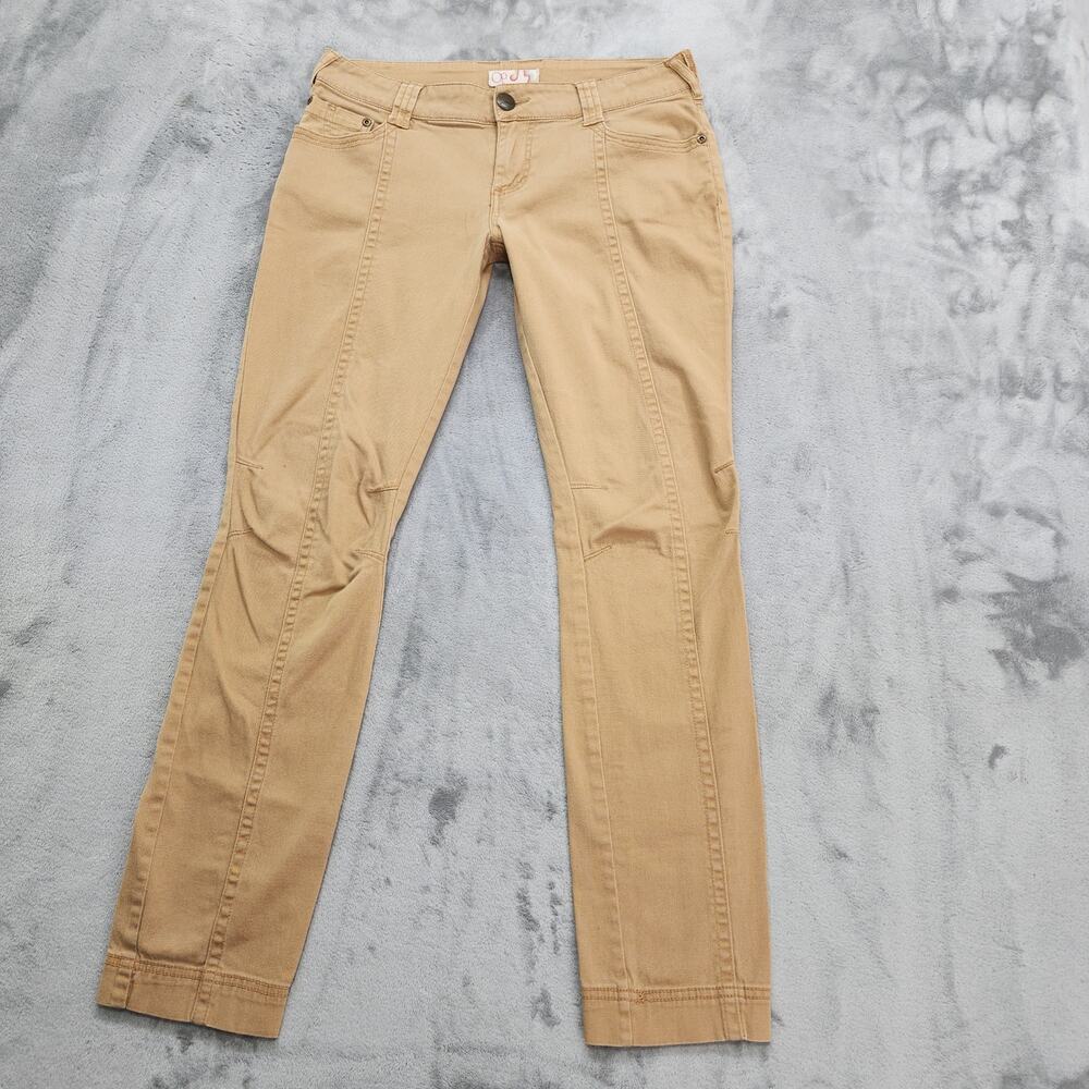 Ocean Pacific Pants Womens 9 Juniors Tan Low Rise Skinny Stretch Cotton‎ Casual